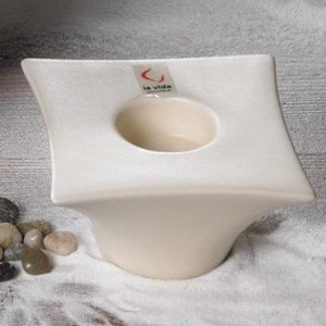 Kerzenhalter - Teelichthalter Nora, Leuchter in Creme oder Mokka, Farbe:Mokka