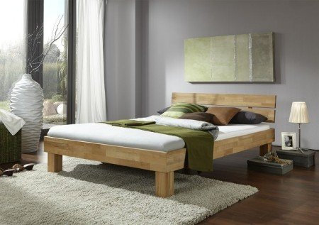 Futonbett Judith Kernbuche Massiv geölt Breite 90cm