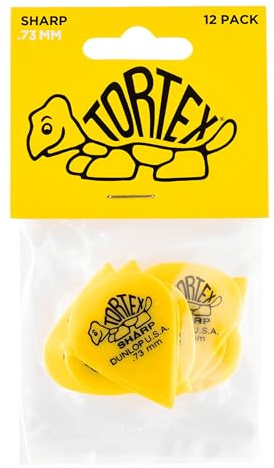 Dunlop Tortex Sharp 073 Yellow (Pack of 12)