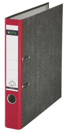5er Pack Leitz 1050 Qualitäts-Ordner schmal (5cm), mit patentierter 180º-Präzisionsmechanik 8 Farben in verschiedenen Mengen zur Auswahl (10, rot)