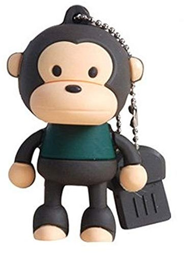 Ulticool - Mono 8 GB - Monkey - Memoria Almacenamiento de Datos – USB Flash Pen Drive Memory Stick - - Marrón y Verde