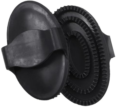 Tough1 Large Rubber Curry Comb - Black