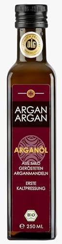 ARGANARGAN Bio-Arganöl geröstet 250ml, kaltgepresst, SIEGER PREIS-LEISTUNG 2024 (vergleich.org), DLG-GOLD prämiert, mit FRESENIUS Analyse 100% rein, vegan, Gourmet-Speiseöl, von Frauenkooperativen