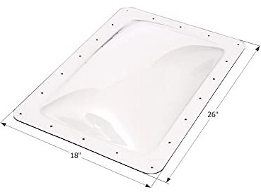 Icon RV-Dachfenster – SL1422W – Weiß, passend für Öffnungen von 35,6 x 55,9 cm, insgesamt 40,6 x 66 cm, äußere Kuppelabdeckung Ersatz für Wohnmobil, Wohnmobil, Lebensmittelwagen oder Anhänger
