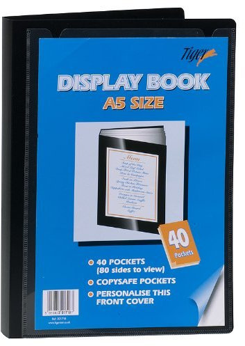 Tiger Präsentationsmappe, hochwertig, DIN A5, Schwarz