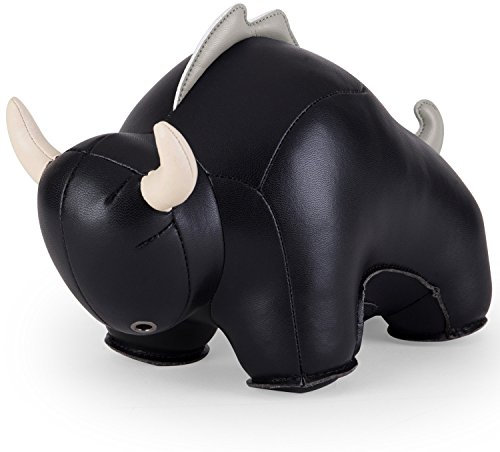 Züny Stier Bullo Buch- und Türstopper schwarz/Creme