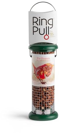 Ring-Pull Small Bird Feeder for Peanuts - Green