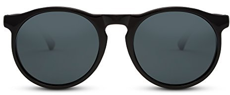 Cheapass Sonnenbrille Runde Gläser Schwarz Vintage Damen Herren