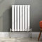 iBathUK Strata Horizontal Radiator, Single Oval Panel Radiators, 600x420mm Slim Radiator for Bathroom,Kitchen,Living Room - White
