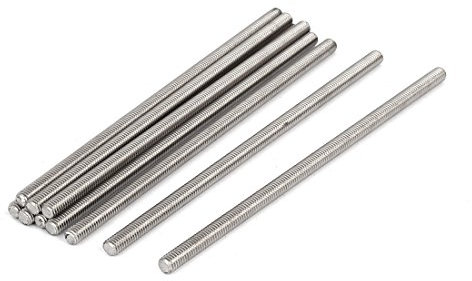 sourcing map 10 Stück Gewindestangen M6x150mm Edelstahl 304 Gewindestift Metrischem Vollgewinde Bar Gewindestäbe für Befestigung CNC-Werkzeugmaschinen 3D-Drucker Industrie Geräte