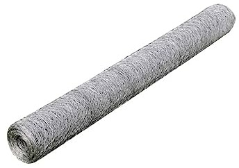 vidaXL Maschendraht Drahtgeflecht Drahtzaun Verzinkter Stahl 25×0,5 m Silbern
