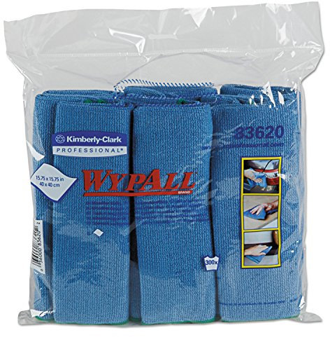 Wypall Mikrofasertücher, wiederverwendbar, 39,5 x 39,5 cm, Blau, 24/Karton 83620CT – 1 Stück