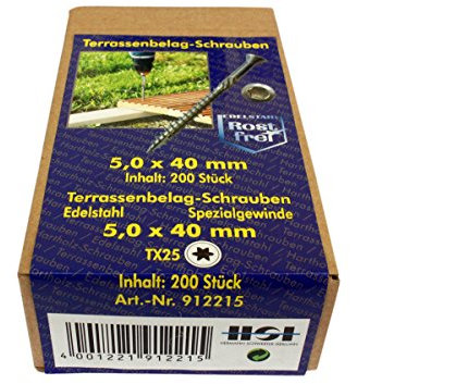 Terrassenschrauben Tordrive 5,0x40mm
