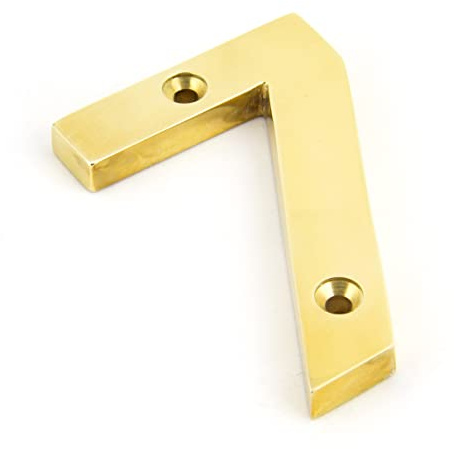 Polished Brass Numeral 7