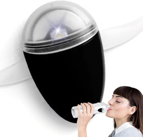 Ulla Recordatorio de hidratación inteligente para beber más botellas de agua, se adapta a la mayoría de botellas. Tecnología de iluminación cuando hidratas - NEGRO