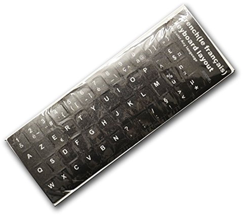 Russian keyboard stickers, laminated and transparent, in GREEN