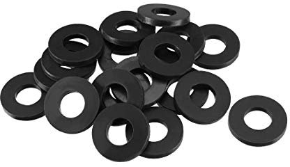 sourcing map 20 Stück Nitrilkautschuk Unterlegscheiben 25 mm Außerdurchm. 12 mm Innendurchm. 3 mm Dicke für Wasserschlauch Wasserhahn