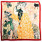 Prettystern Damen 90cm Kunst-Motiv Malerei Seiden-tuch Umschlagtuch Satin Silk Scarf - Gustav Klimt - Freundinnen P988