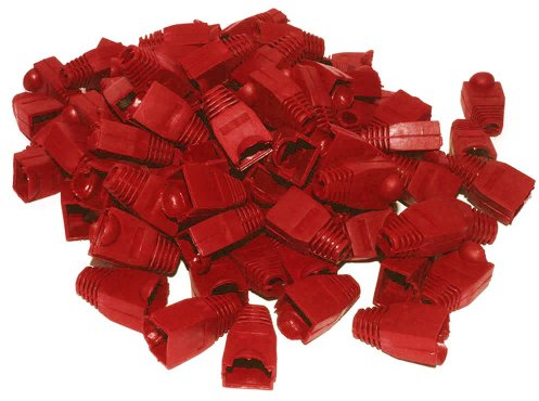 kenable Boot for RJ45 Ethernet Network Cables RED [100 Pack]