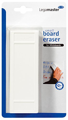 Legamaster 7-120100-1 Kleiner Whiteboard-Löscher zur Reinigung von Whiteboards, im Blister, weiß