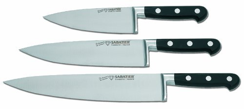 Couteau CHEF ditCouteau de tour professionnel. Lame en inox, pleine soie. Manche en ABS avec 3 rivets. L 200 mm.