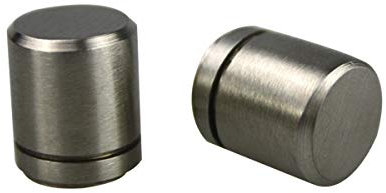 Technik Team Möbelknopf Schubladenknopf Schrankknopf - massiv Edelstahl - matt gebürstet - Höhe 15 mm ø 13mm Möbelknauf