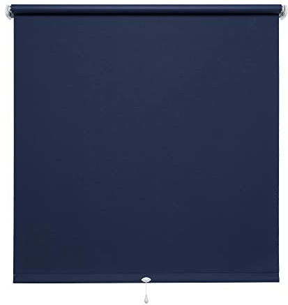 Verdunkelungsrollo Springrollo Schnapprollo Rollo dunkelblau Breite 60-200 cm Länge 180 cm Blickdicht Blickschutz (80 x 180 cm)
