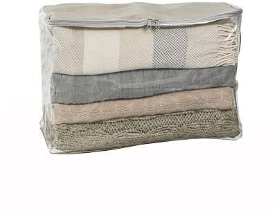 Lakeland Clear Protective Clothes & Duvet Zip Storage Bag 52L – Zips All Round For Easy Access