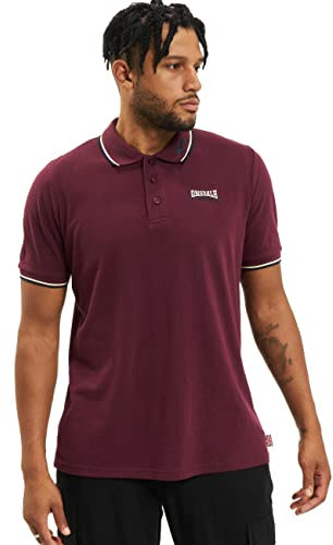 Lonsdale London Herren Lion Slim Fit Poloshirt, Oxblood, M