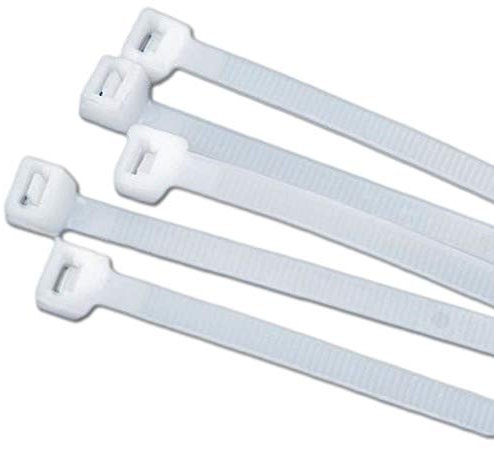 All Trade Direct 100 X White Cable Ties 300Mm X 4.8Mm Zip Tie Wraps Bases All Sizes Stocked