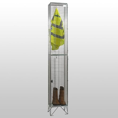 Single 2 Door Wire Mesh Locker 457mm deep