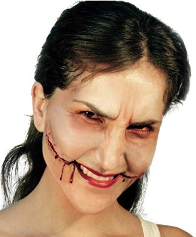 Horror-Shop Joker Smile Latexwunde als Make-up Zubehör