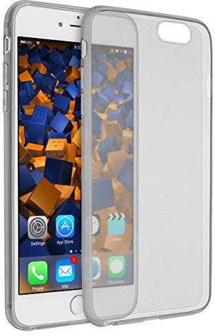 mumbi Hülle kompatibel mit iPhone 6 Plus / 6S Plus Handy Case Handyhülle dünn, transparent schwarz