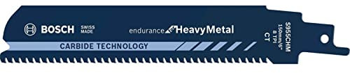 Bosch Professional Säbelsägeblatt S 955 CHM Endurance for Heavy Metal (für Metall, 150 x 25 x 1,25 mm, Zubehör Säbelsäge)