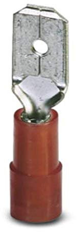 PHOENIX CONTACT C-SCMI 1.5/6.3X0.8 Flachstecker, 0.5mm²-1.5mm² Querschnitt, 6.3mm x 0.8mm, Rot, 100 Stück