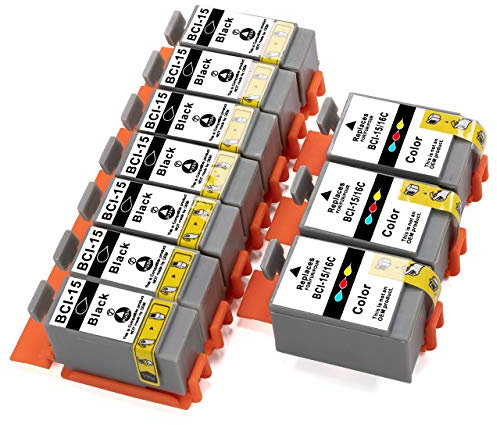 ESMONLINE 10 er Set Multipack kompatible Druckerpatrone ersetzt Canon 15 16 Color BCI-15 BCI-16 passend für Bubble Jet I70 I80 Pixma IP90 IP90V MINI220 Selphy DS700 DS810