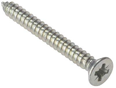 ForgeFix Self Tapping Screws Countersunk | 1 x 8 | Zinc Plated | Box 200