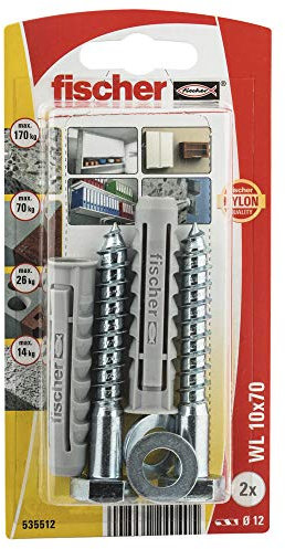 Fischer - Cheville pour fixation de chauffe-eau dans matériaux pleins / 10 x 50