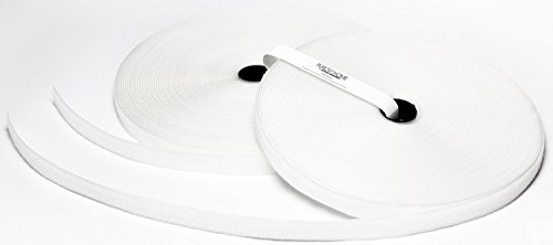 Purovi Adesivo Forte - Nastro Biadesivo a Strappo con Striscia in Feltro - Per Zanzariere, Tessuti, Ganci e Tende e Finestre - 10 m x 20 mm