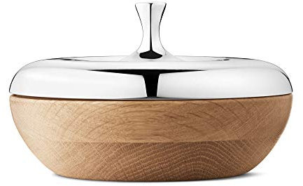 Georg Jensen Henning Koppel Bonbonnière Rübe, Holz, Brown, 16 x 16 x 10.8 cm