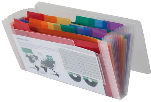 Liderpapel 43804 Faltenmappe aus Polypropylen, für Buchstaben und Cheques Spectrafile 13