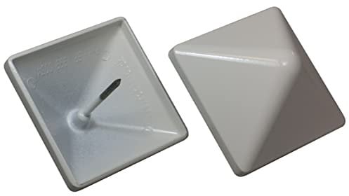 Gartenwelt Riegelsberger Pfostenkappe 160x160 mm Aluminium weiß pulverbeschichtet Kappe für Pfosten mit Dorn Zaunkappe Abdeckkappe