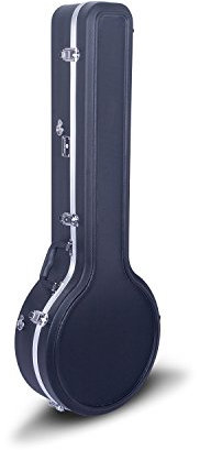 Crossrock CRA860BJBK ABS-Hartschalen-Banjo-Koffer, Rucksack-Stil, für 5-saitige Resonator/Gibson Tenor Banjo, Schwarz