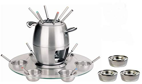 Fondue mit Glasfuß für 6 Personen