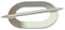 INTERDECO Raffspangen/Gardinenspangen (2 Stück) Edelstahl Optik aus Metall, Avos Oval