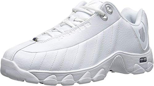 K-Swiss Men's ST329 CMF Sneaker, White/Black/Silver, 8 M