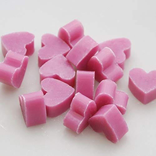 Florex Schafmilchseife mini mini Herz 100 Stück schwarze Johannisbeere Seife im Organzasäckchen Gastgeschenk