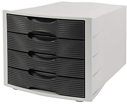 Soennecken Schubladenbox 1555 4geschlossene Schübe schwarz