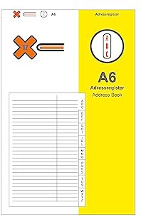 X17 A6 Adressen mit Register für das revolutionäre X17-Notizbuch mit auswechselbaren Heften