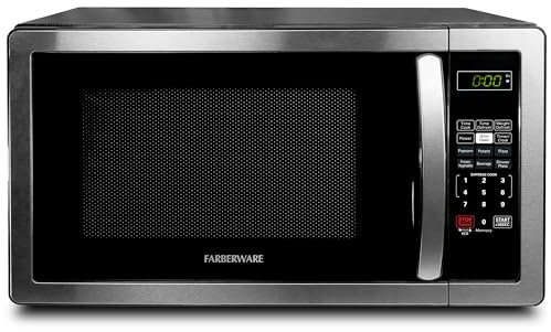 Farberware Classic FMO11AHTBKB 1.1 Cubic Foot 1000-Watt Microwave Oven, Stainless Steel